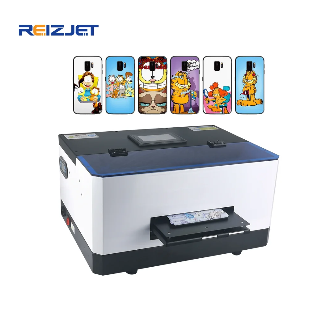 EraSmart Reizjet Flatbed Led Phone Case A5 Uv Printer For PVC TPU Mobile Cover