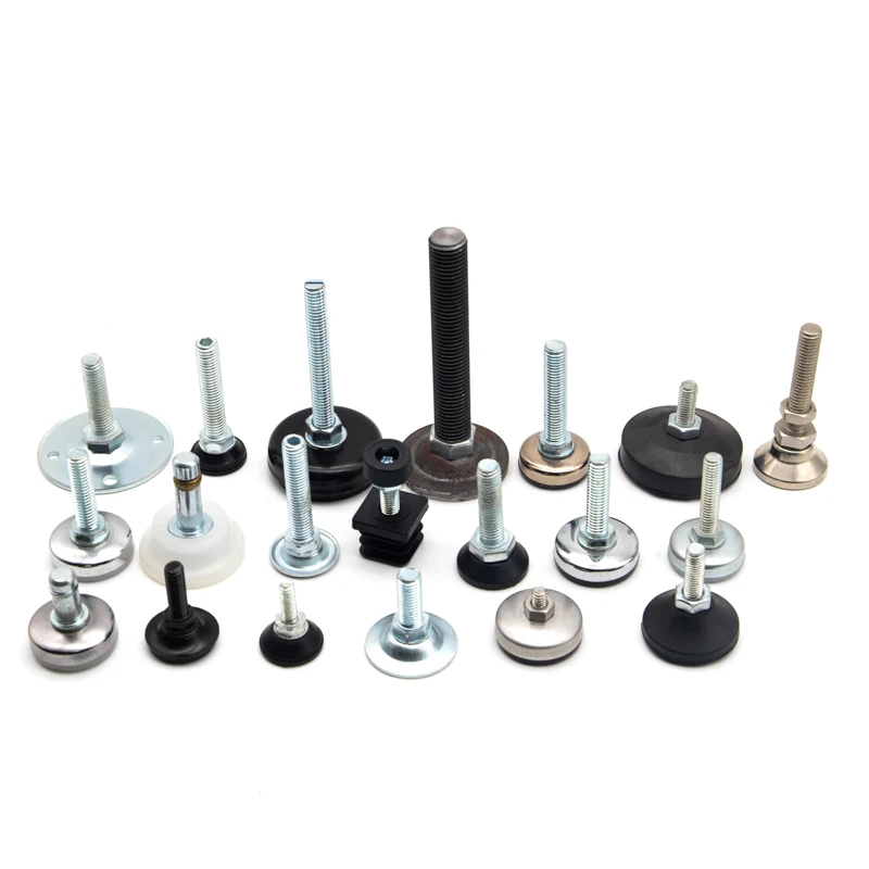 High Quality Nylon Bolt Swivel Leveling Feet Adjustable Table Sofa Furniture Legs Dining Kitchen Plastic Rubber Feet Cabinets