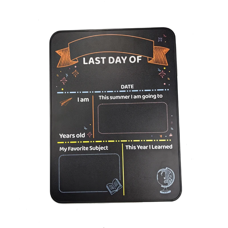 School Office Supplies Magnetic Wet/Dry-Erase Blackboard Refrigerator Chalkboard Custom Double Sided To-Do Lists Board