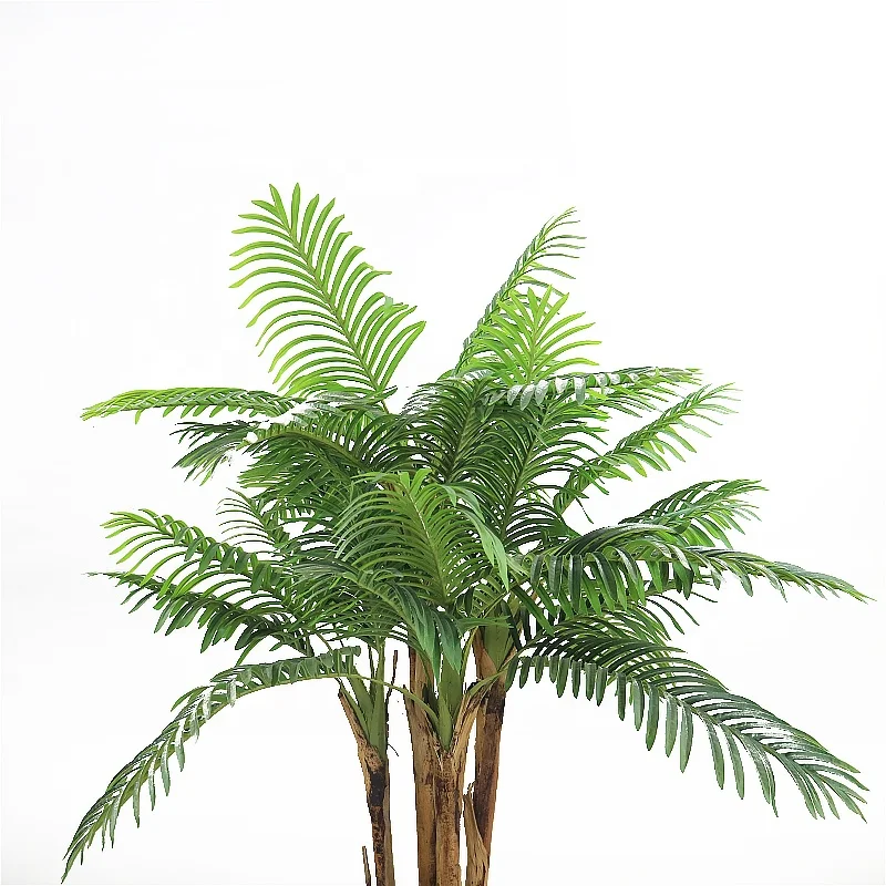 Хорошее качество партия 4 ствола искусственная Пальма areca с кастрюлей