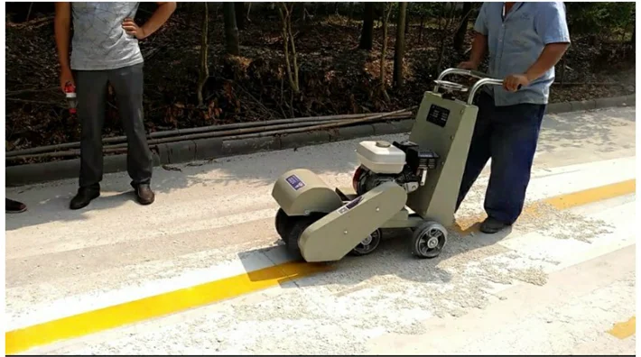 6.5HP Engine road construction road cleaning Handheld road sweeper machine