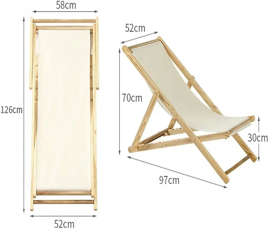 Folding Reclining Outdoor Sun Loungers Beach Chair Lazy Outdoor Deck Chair Oxford Canvas Apply to Balcony Home Leisure
