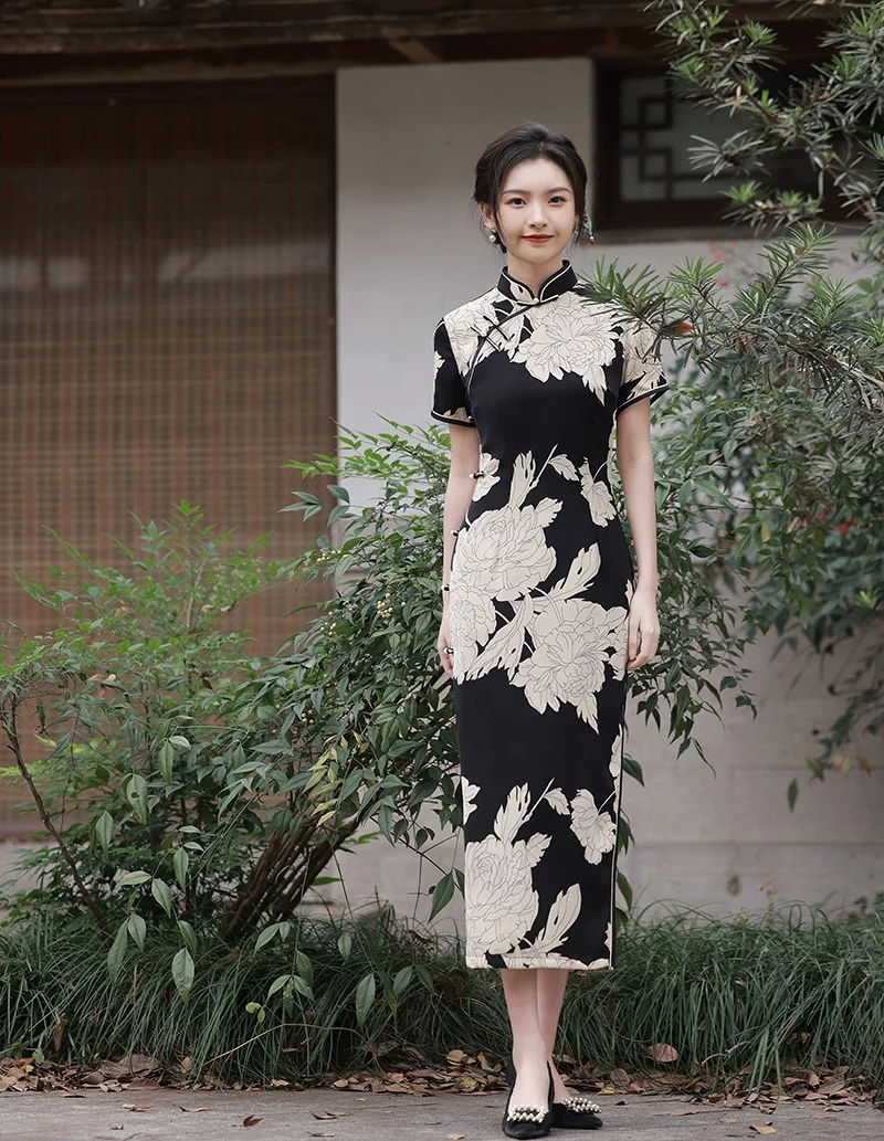 Новейшее стильное платье qipao традиционное китайское hanfu для женщин