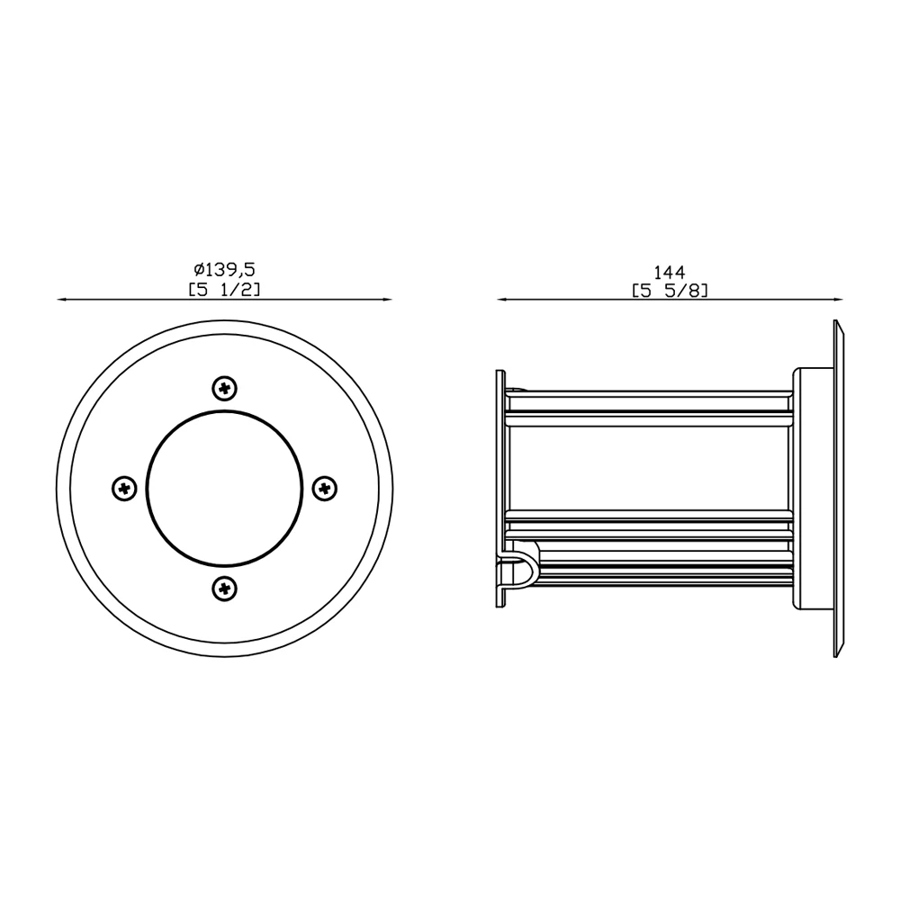 LT2206B Hot Sales Low Voltage Heavy-duty PVC&Solid Brass MR16 LED Bulb Inground Light for Outdoor Decks Fences Steps Lighting