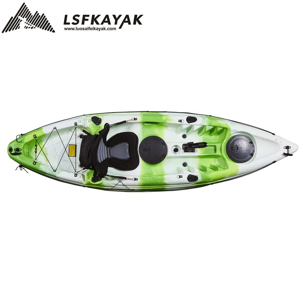 LSF Single Seat One Person 9FT Fishing Sit On Top Canoe LLDPE Plastic Kayak