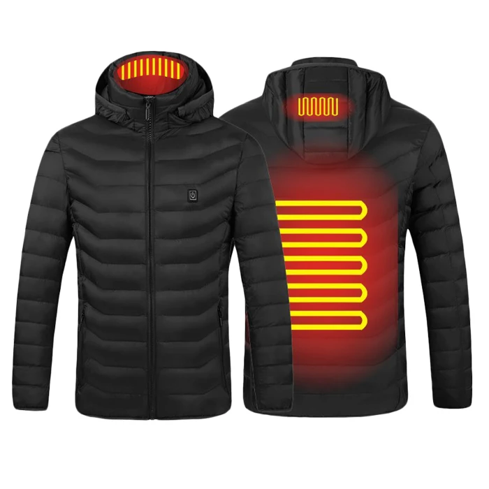 Оптовая продажа перезаряжаемая мужская зимняя водонепроницаемая куртка с подогревом от Usb 2 зоны