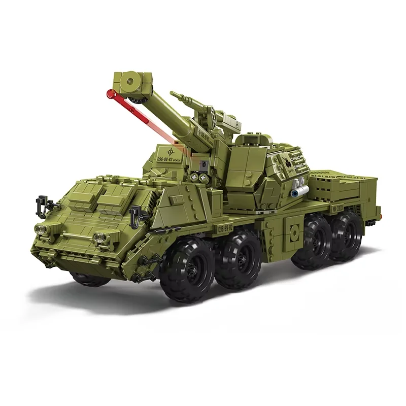 Mould King Military Series Dana Self-Propelled Artillery Model Brick APP Remote Control Karl Mortar Tank Building Block