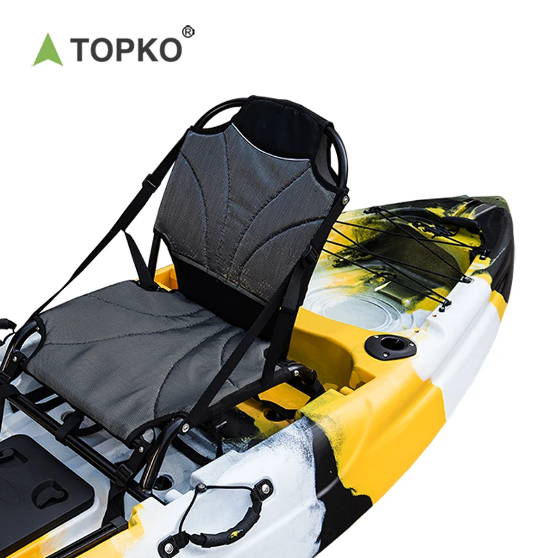 TOPKO wholesalewaterproof travel drop stitch sea canoe/kayak de pesca a pedales fishing foot pedals boat for cheap sale