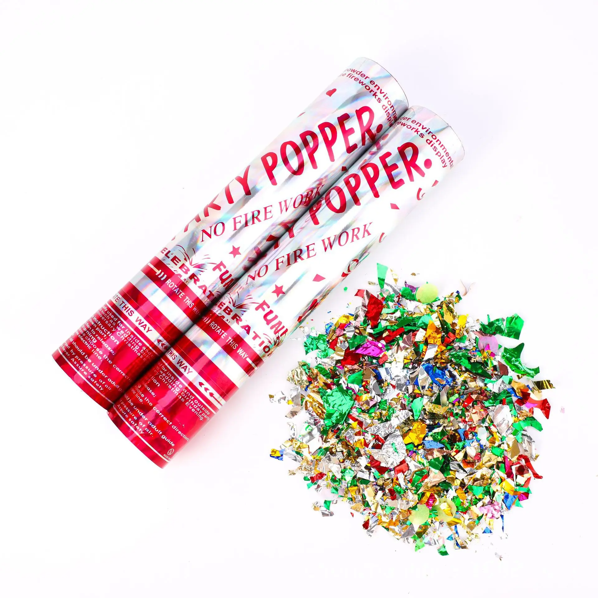 New Arrival Opening Party Rotating Fireworks Tube Christmas and Birthday Salute Laser Fireworks Paper Holiday Supplies