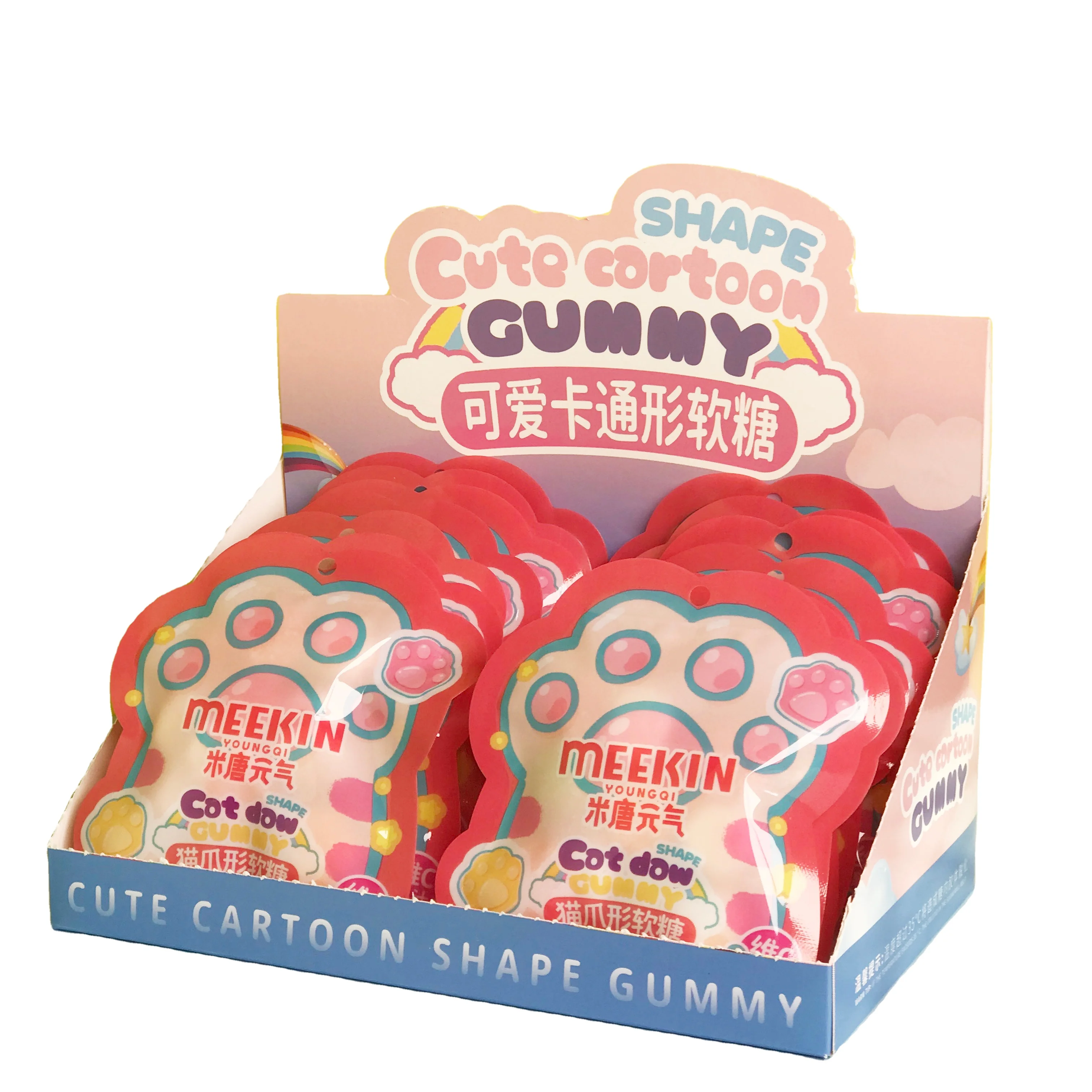 gummy gelatin candy box package Cartoon shape soft candy wholesale candy manufacture  fruits  gummi candi