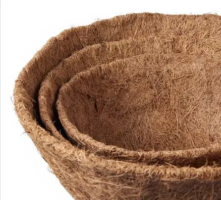 Eco-friendly 14 Inch Coconut Fiber Flowerpot Iron Hanging Planter Basket Decorative Baskets With Coco Coir