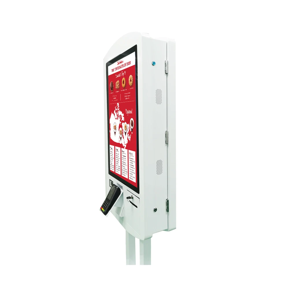 21.5Inch 24 inch 27Inch 32Inch Capacitive Touch Screen All In One Wall Mount Self service Ordering Kiosk With Thermal Printer