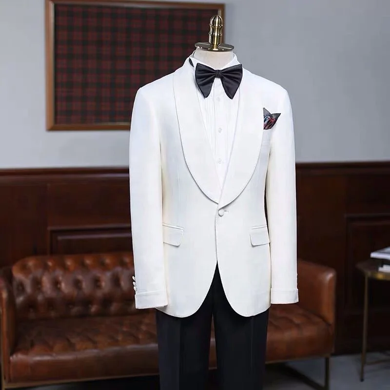 MTM made to measure Custom White Coat Pant handmade bespoke tailoring men suits 3 piece coat pant men suit Man Suits For Wedding