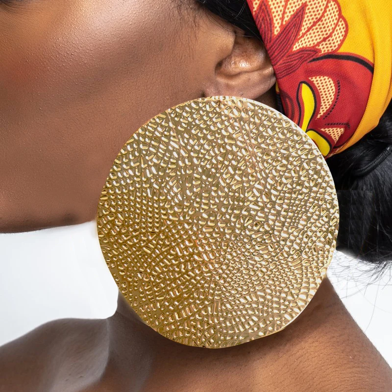 GDJWRI modern earrings big drop africa earrings in gold