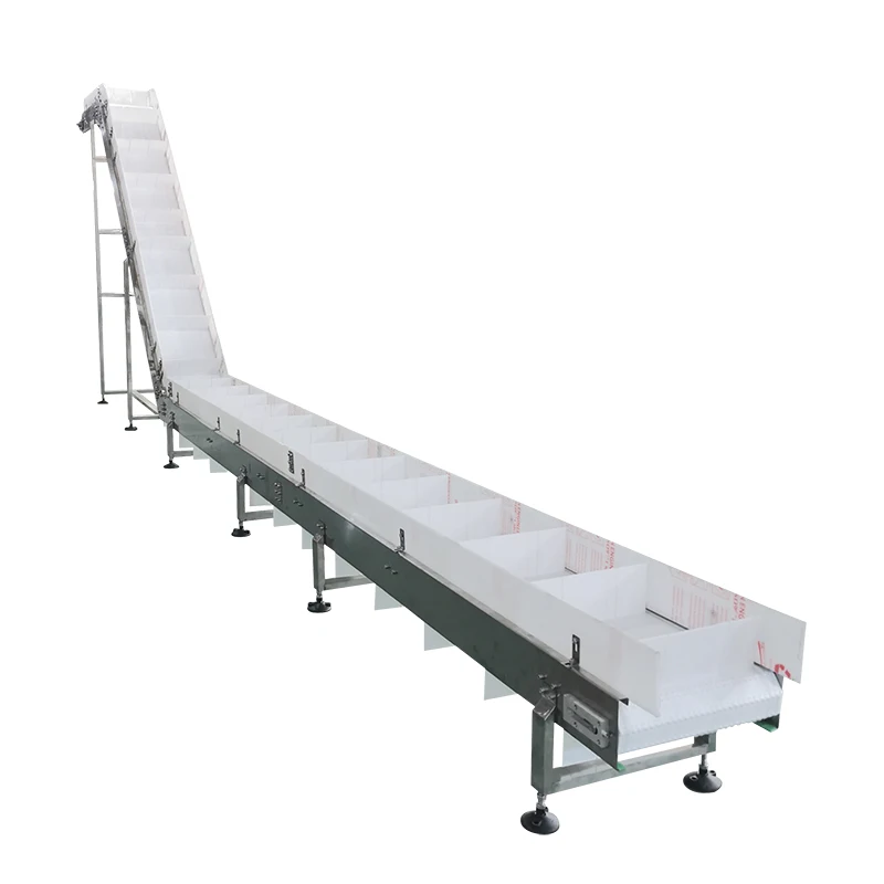LHJ High Quality Portable Elevator Z Type Plastic Modular Belt Conveyor Stainless Steel Frame Inclined Conveyor System