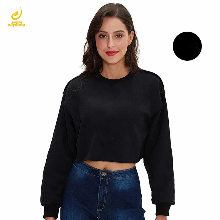 Высокое качество crewneck Толстовка с длинным рукавом добавить флис оверсайз женские толстовки Пользовательский логотип