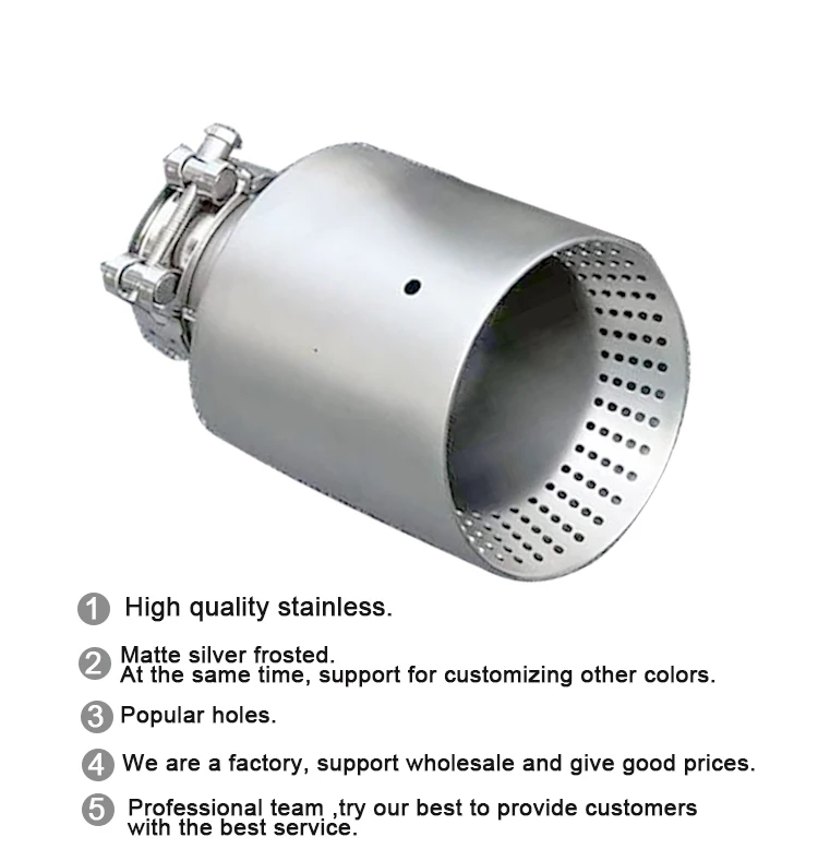 Stainless Steel Exhaust Pipe universal new Style  for bmw VW audi modify Tailpipe muffler tip upgrade car  Exhaust pipe