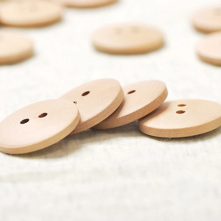 2 holes custom engraved Shirt Fashion Wooden Button For clothes button solid garment accessories shirt