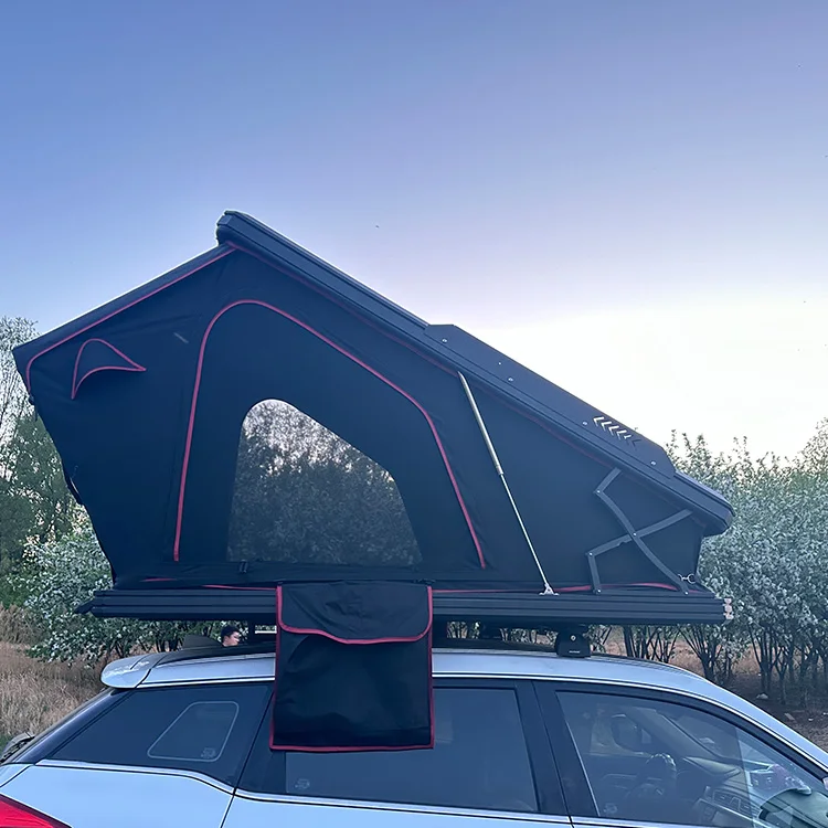 Aluminum glamping hard shell roof top box car roof tent camping alu camping tent car rooftop