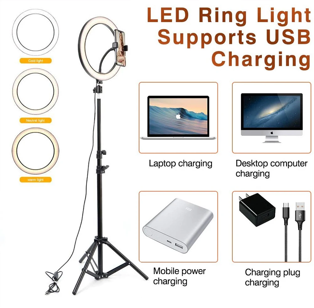  3200K-5600K и кристаллом сиреневого цвета de luz 10 дюймов LED make up кольцо заполняющий свет с регулируемой яркостью Светодиодная Кольцевая вспышка для селфи штатив-Трипод стойка