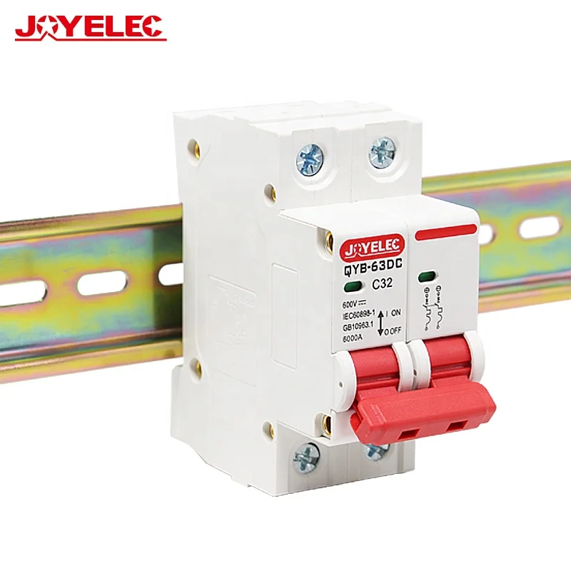 Мини-автоматический выключатель JOYELEC 2P DC 600 В 3a 6A 10A 16A 20A 25A 32A 40A 50A 63A MCB для системы
