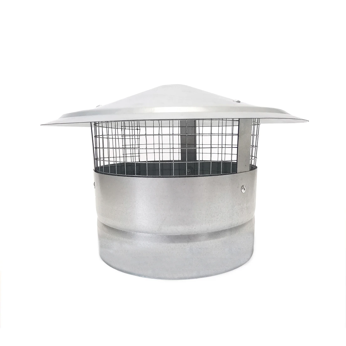 Factory Stainless Steel chimney flue cap carbon steel chimney pipe with grill mesh