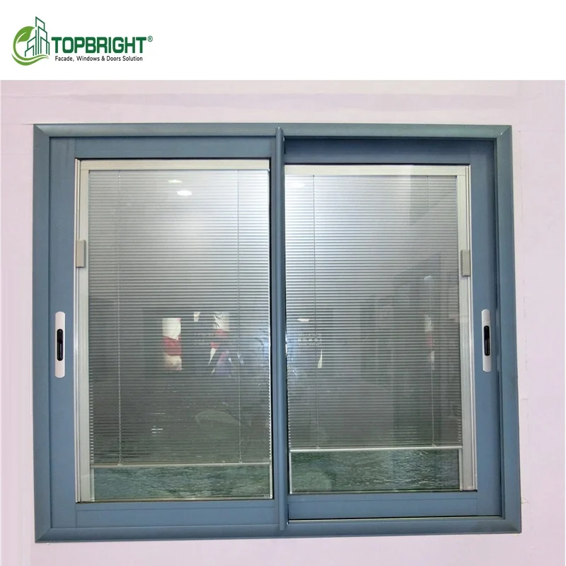 Hurricane 3 panel double sliding windows msquito net aluminum alloy doors and windows