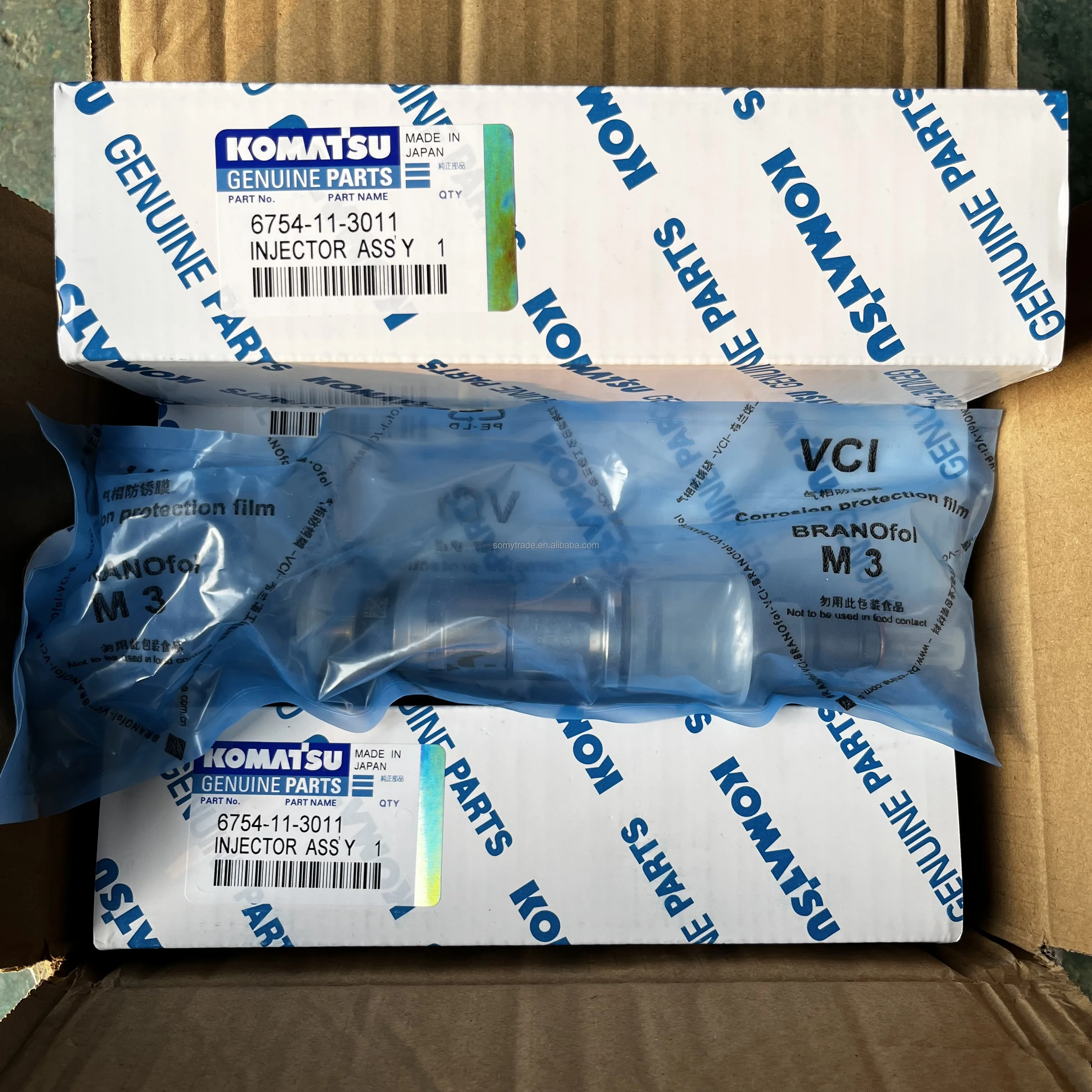 Excavator 4D95 4D102 4D107 6D95 6D102 All Komatsu Engine Injectors Diesel Injector Types Fuel Injector 6754113011 6754-11-3011