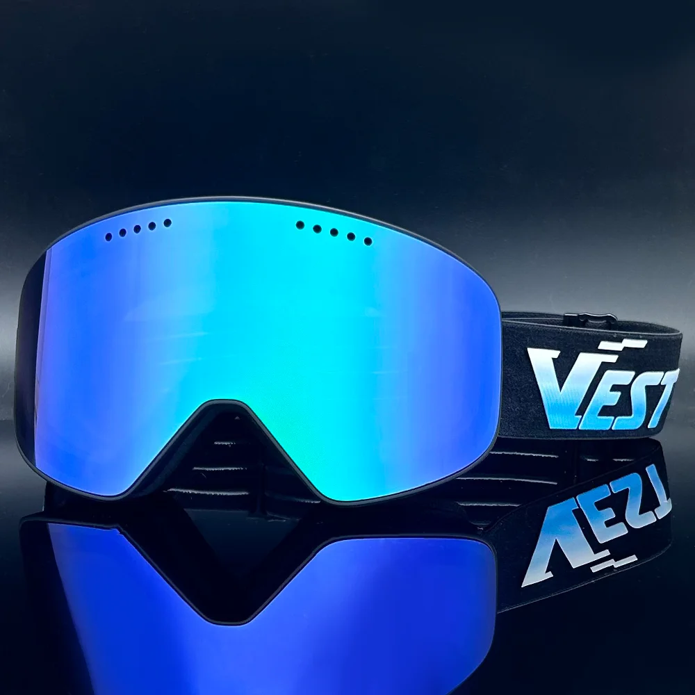 Custom Sample With Logo Ski Goggles Wholesale Anti Fog Lens UV400 Protection OTG Snow Snowboard Goggles Ski Glasses Men Women