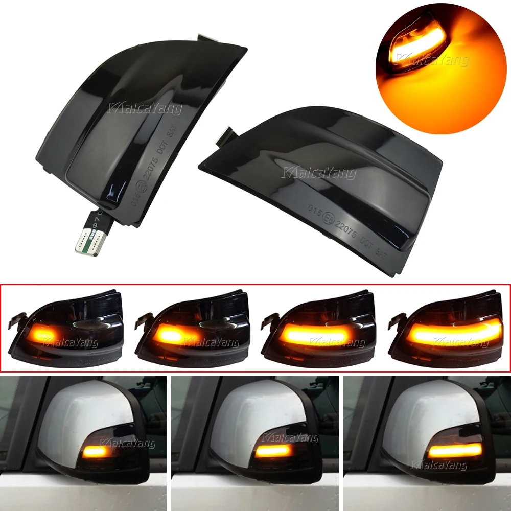 Динамический мигалка для Ford Focus 2 MK2 2004-2008 C-MAX 2007-2010 LED Сигнал поворота последовательного индикатор боковые зеркала туалетное зеркало со светодиодной подсветкой