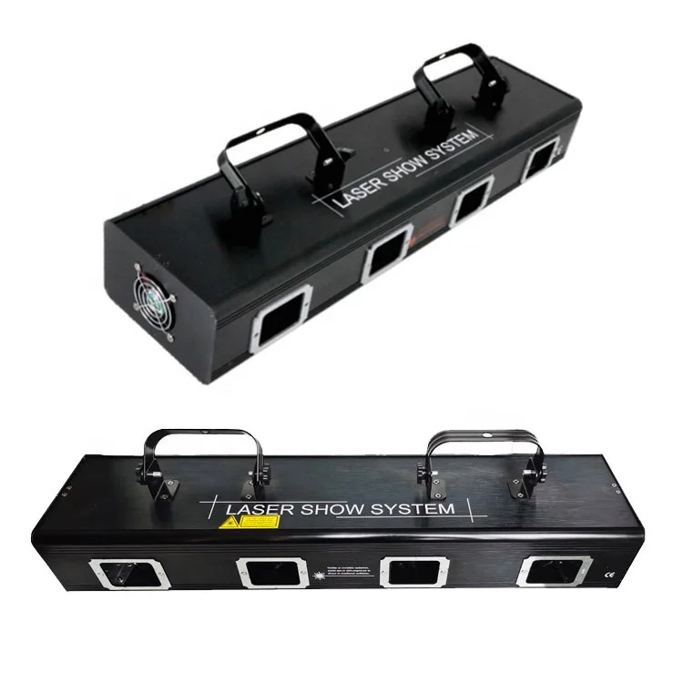 Higher Power Dj Laser Yellow Color Lazer Rectangle 4 Eyes RGB Line Scan Laser Beam Bar Light With Red Green Blue Yellow Color