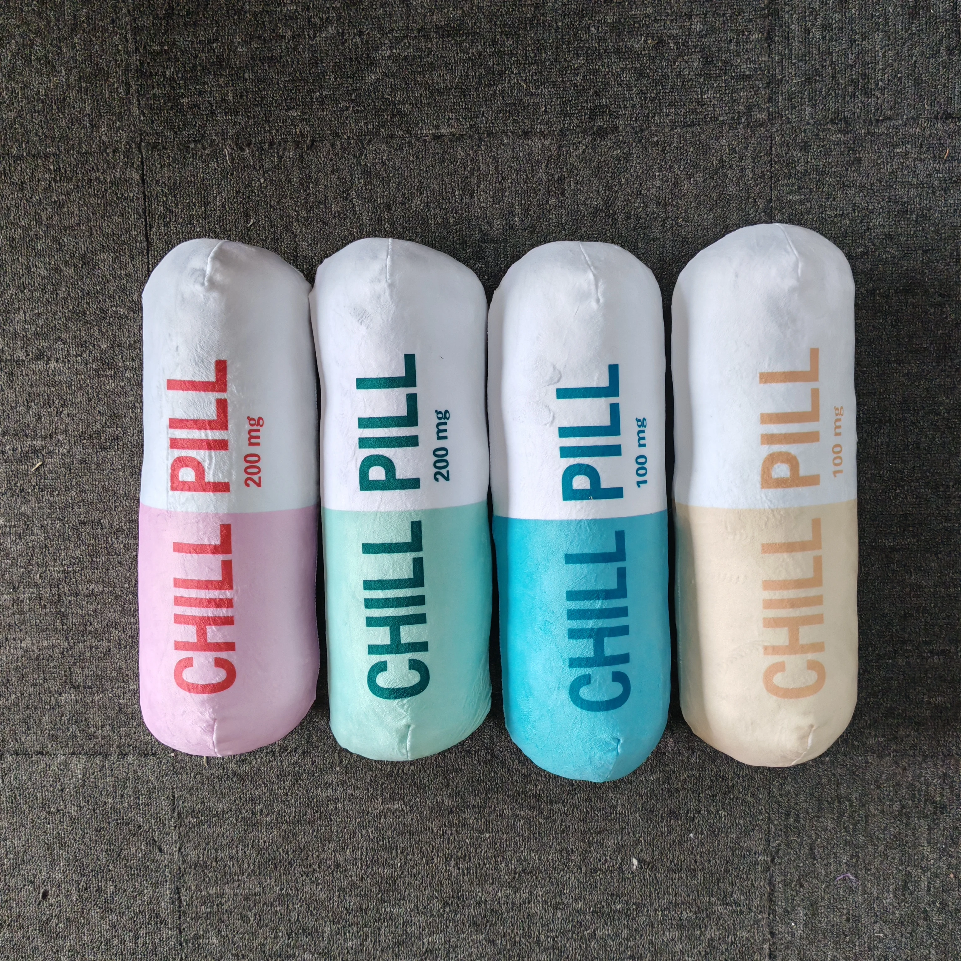 Factory customize plush capsule shaped pillow wholesale chill pill pillow cushion accept custom