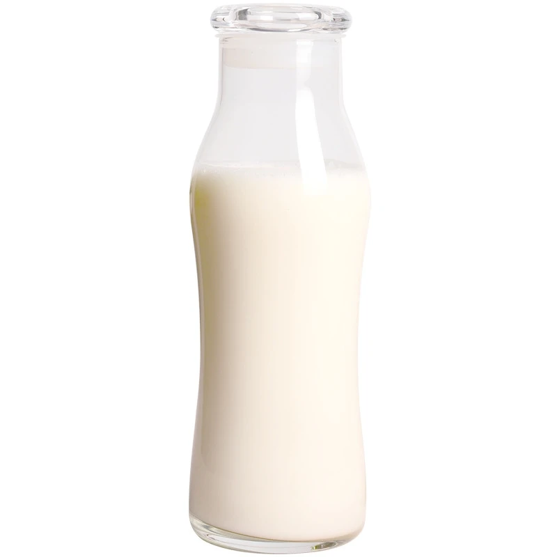 Hot Sale Products 550Ml Old Yogurt Bottle Glass High Temperature Milk Bottle With Lid