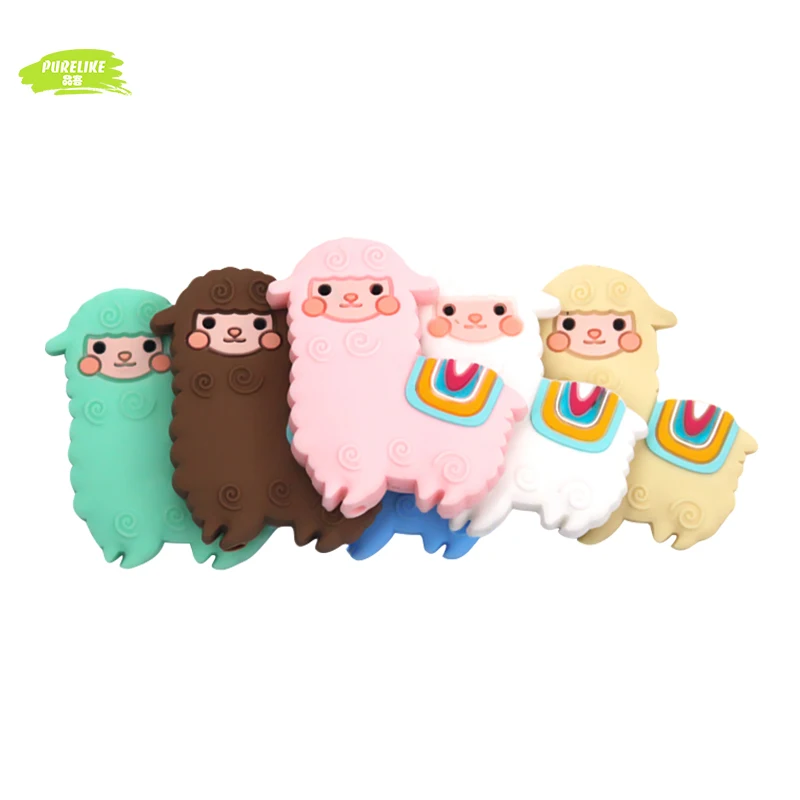 100% BPA Free Instant Teething Relief and Gum Massage Baby Shower Gifts Sheep Chew Beads