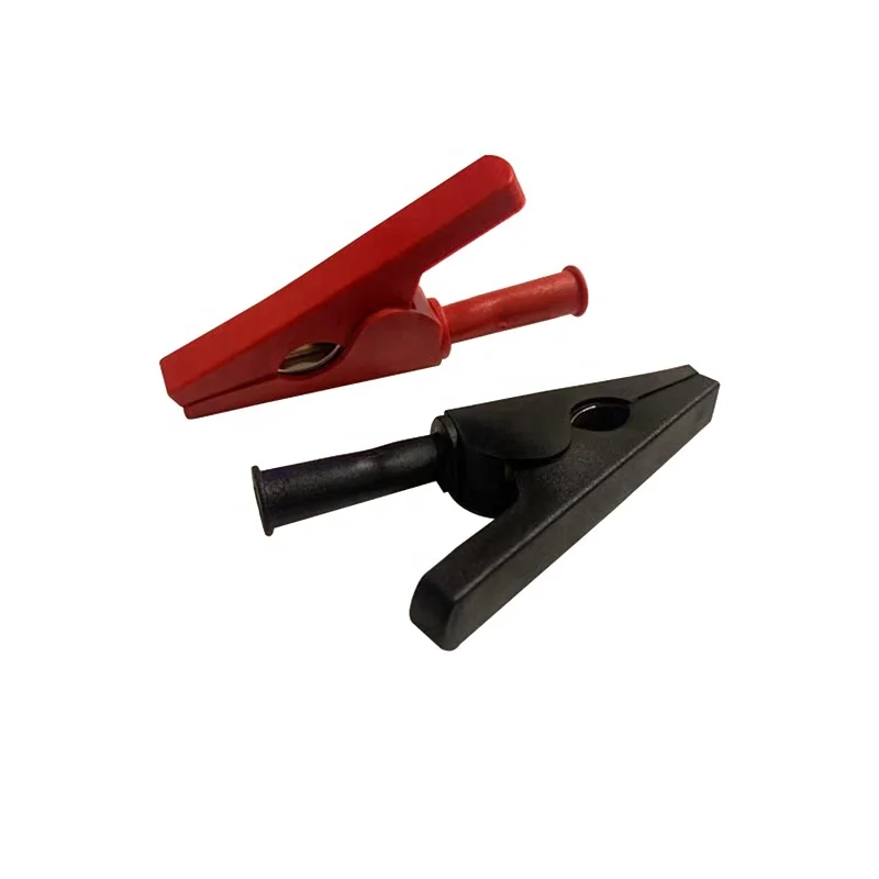 20mm car battery clip copper crocodile red black 50A battery clip Alligator Clips for 4mm banana plug