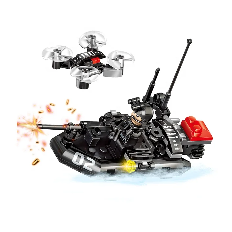 ZHEGAO DIY the abc armed mobile police build block different type of build block kit QL0152