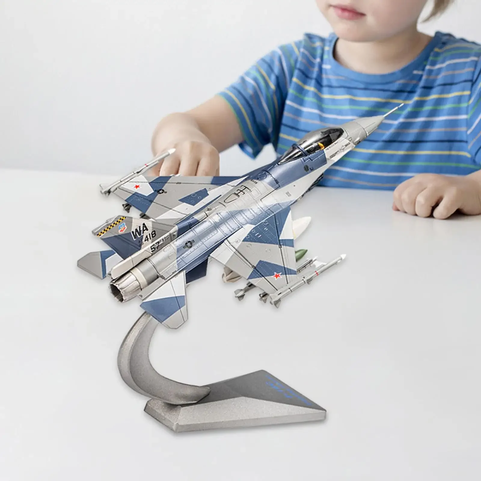 1/72 F16C Transport Aircraft Diecast Fighter Kids Toys Airplane with Base Plane Model for Home Bookshelf Aviation Commemorate