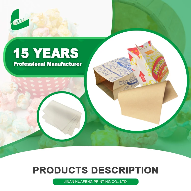 Craft Paper Bags Wholesale Microwave Popcorn Packaging Bags Kraft Paper 28-50gsm Sugar Free Bags