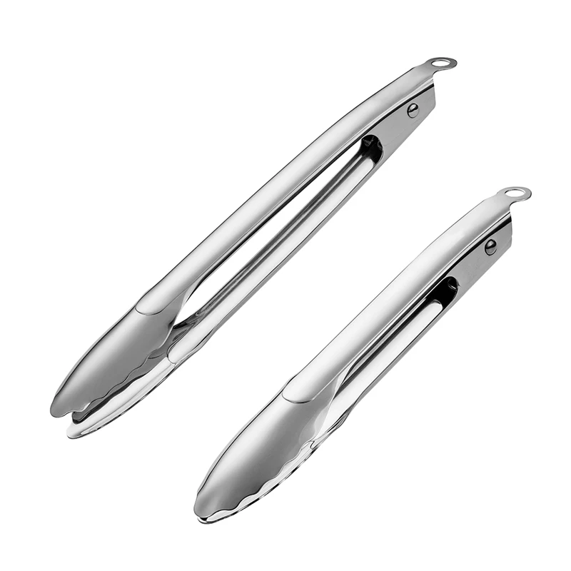 Maisons Kitchen Accessories Gravity High Heat Resistant Food Clamp 10'+12' Stainless Steel Food Tongs