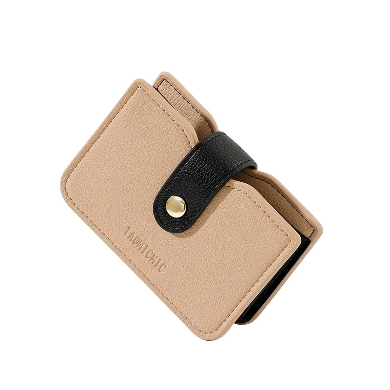 TAOMICMIC Cute Mini Student Store Business Cards Creative Card Bag Simple PU Ladies  Cross-border High appearance Level wa