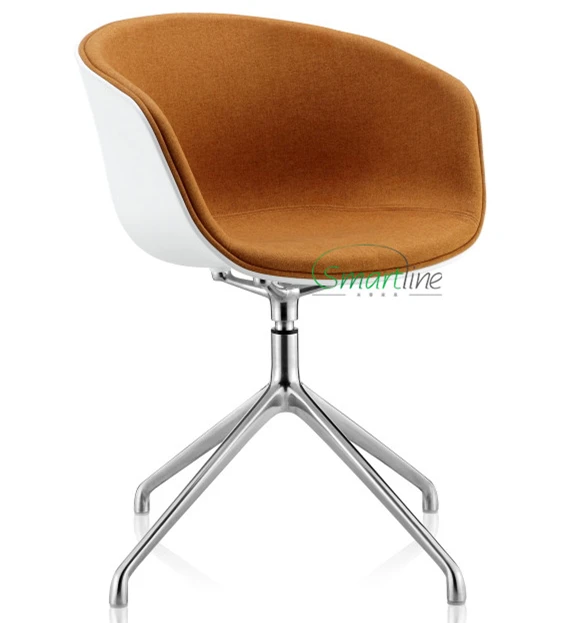 White PP Fabric swivel chair