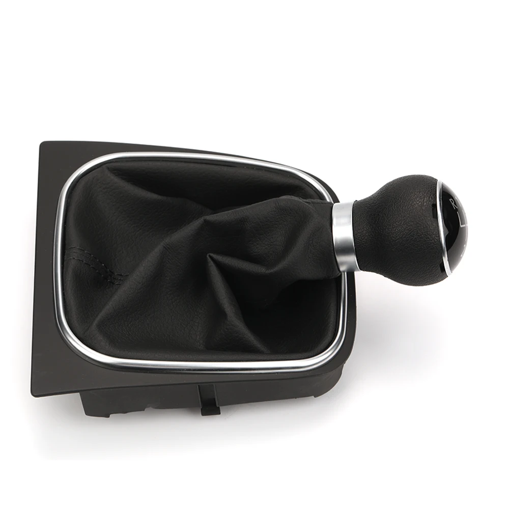 Automatic DSG Gear Shift Knob Leather Black Stitching Lever Cover For Golf 6 MK6 GTI Jetta MK6 GLI