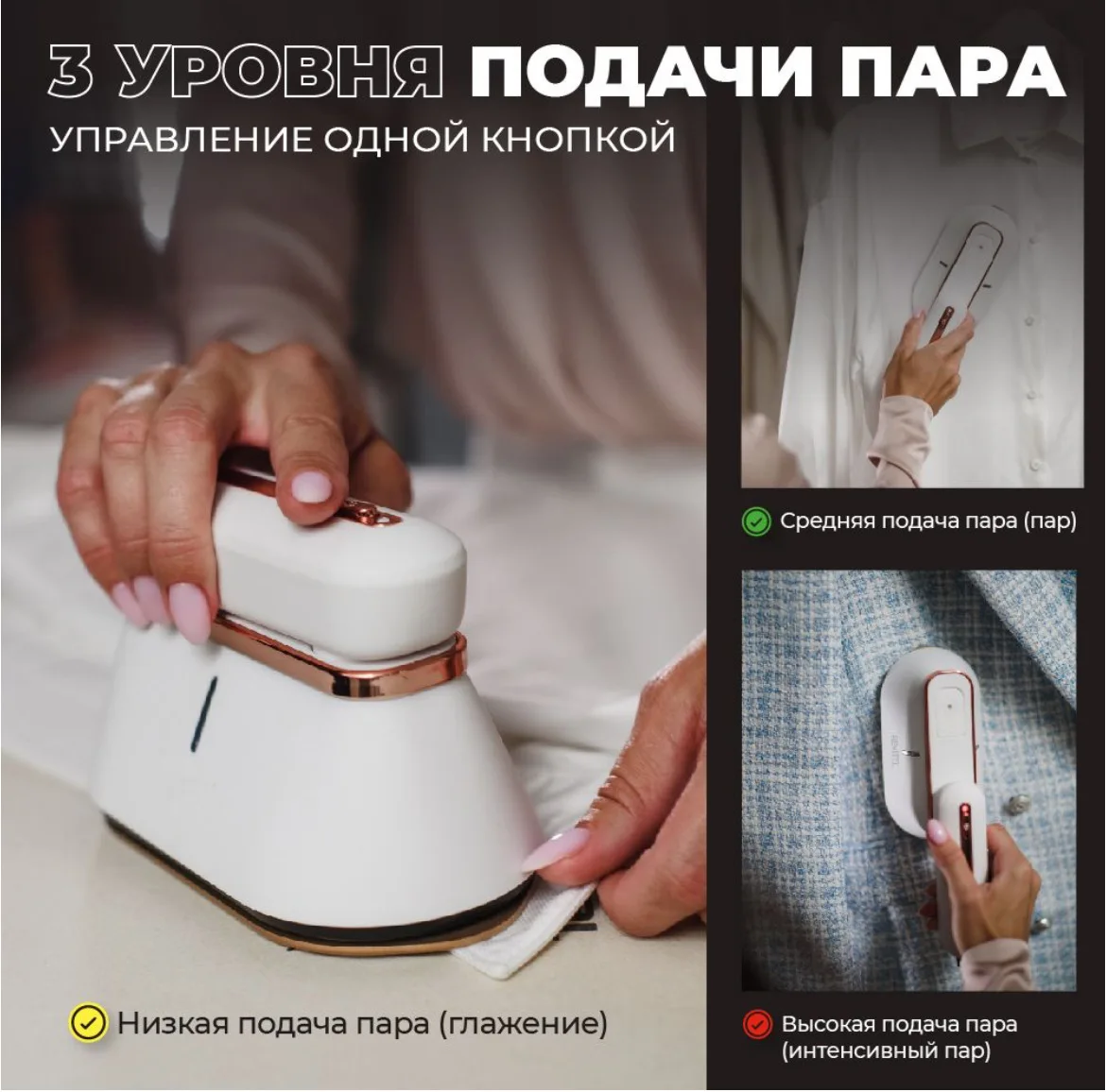 Портативная мини-электрическая дорожная железная станция с прецизионной функцией пара для бытовых и гостиничных пользования вилка Великобритании