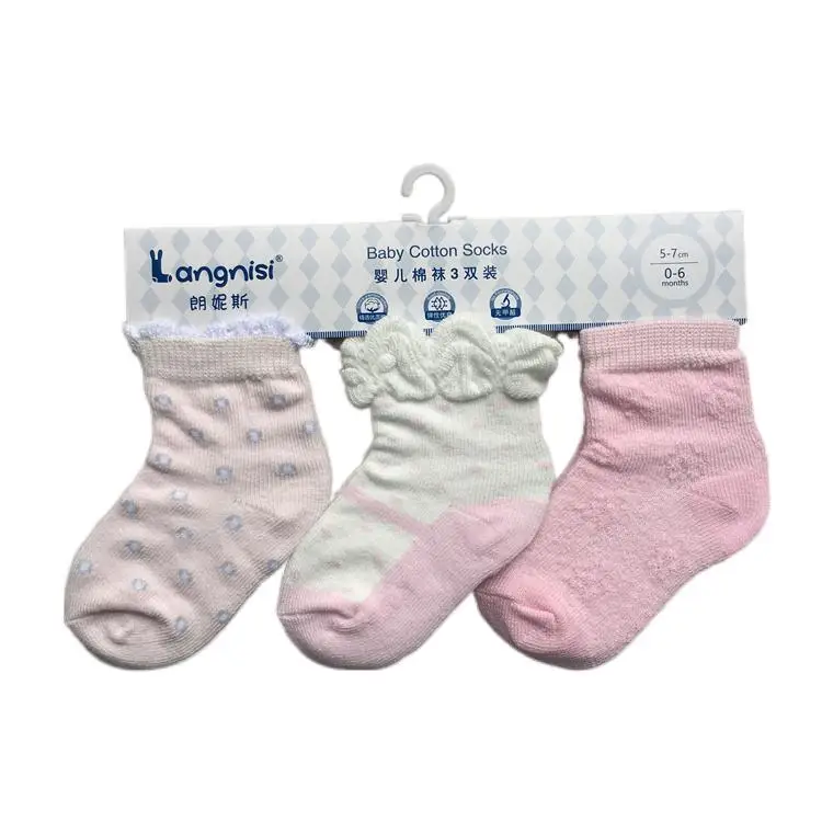 Factory Price Wholesale Cotton New Born Baby Girl Socks Manufactured Socks For Kids