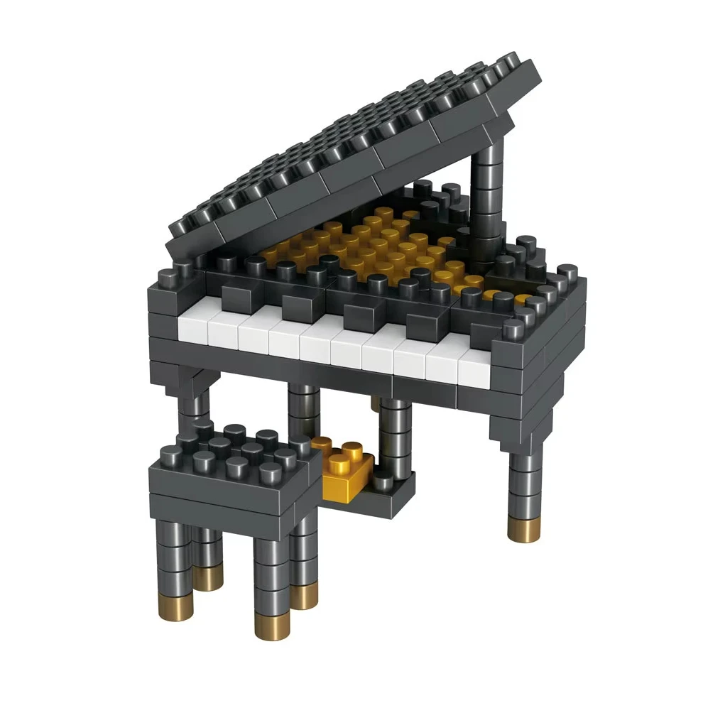 New Musical Instruments Piano Guitar Drum set Building Block assembly Compatible Block Small particle Toy kid girl Gift