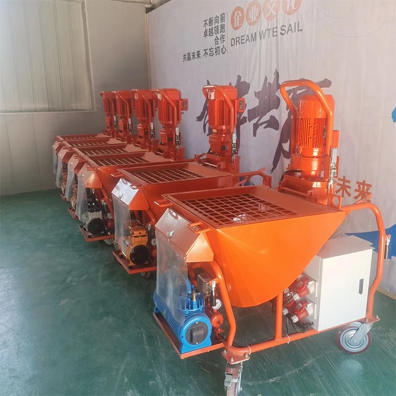 Globally Double Compressor Stator Rotor Mortar Spray Machine Mortar Spray Machines Pump Concrete Sprayer Machine