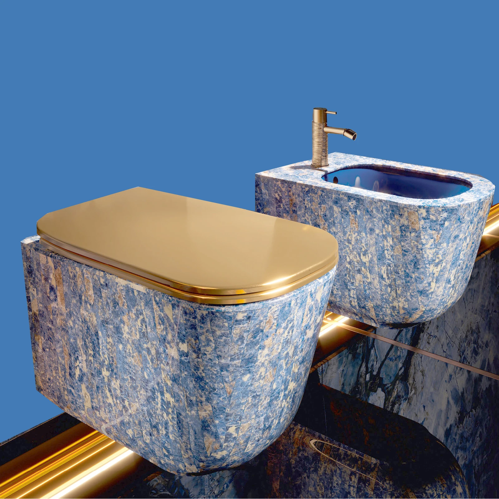 Сине-белый унитаз lavabo Роскошный Ретро-биде мацератный туалет керамический вакуумный городской мешок один кусок wcs comode