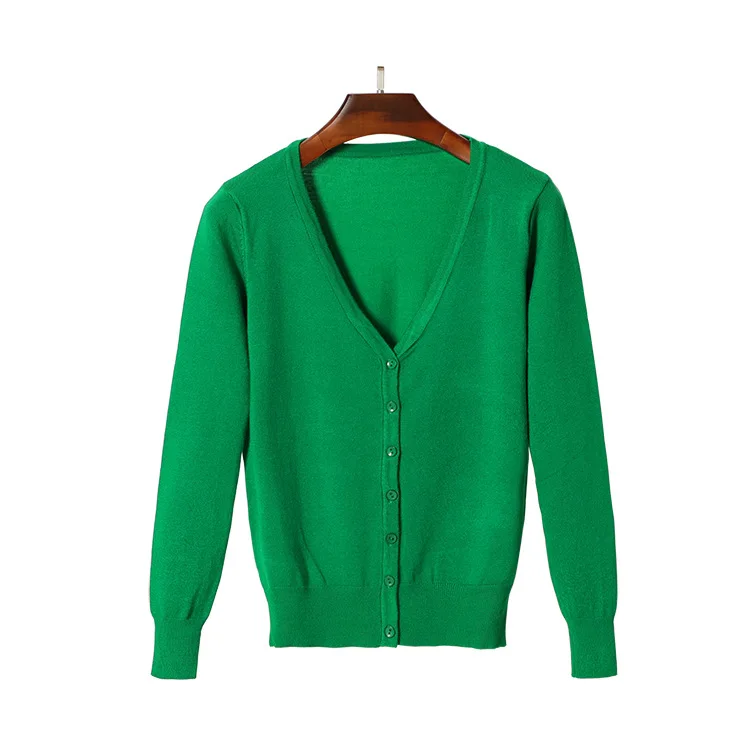 Sweater Knitted Cardigan Button Jacket 2023 Autumn V-neck Loose Large Size Long Sleeve Casual Tops For Women Sweater
