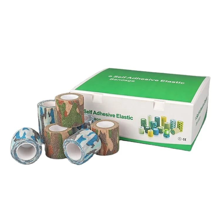 Self-adhesive Camo Colored Camouflage Elastic Cohesive Bandage