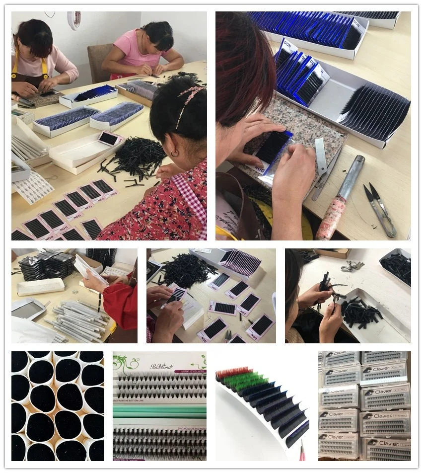 
Qingdao factory wholesale mink lashes with empty glitter custom eyelash packaging box 